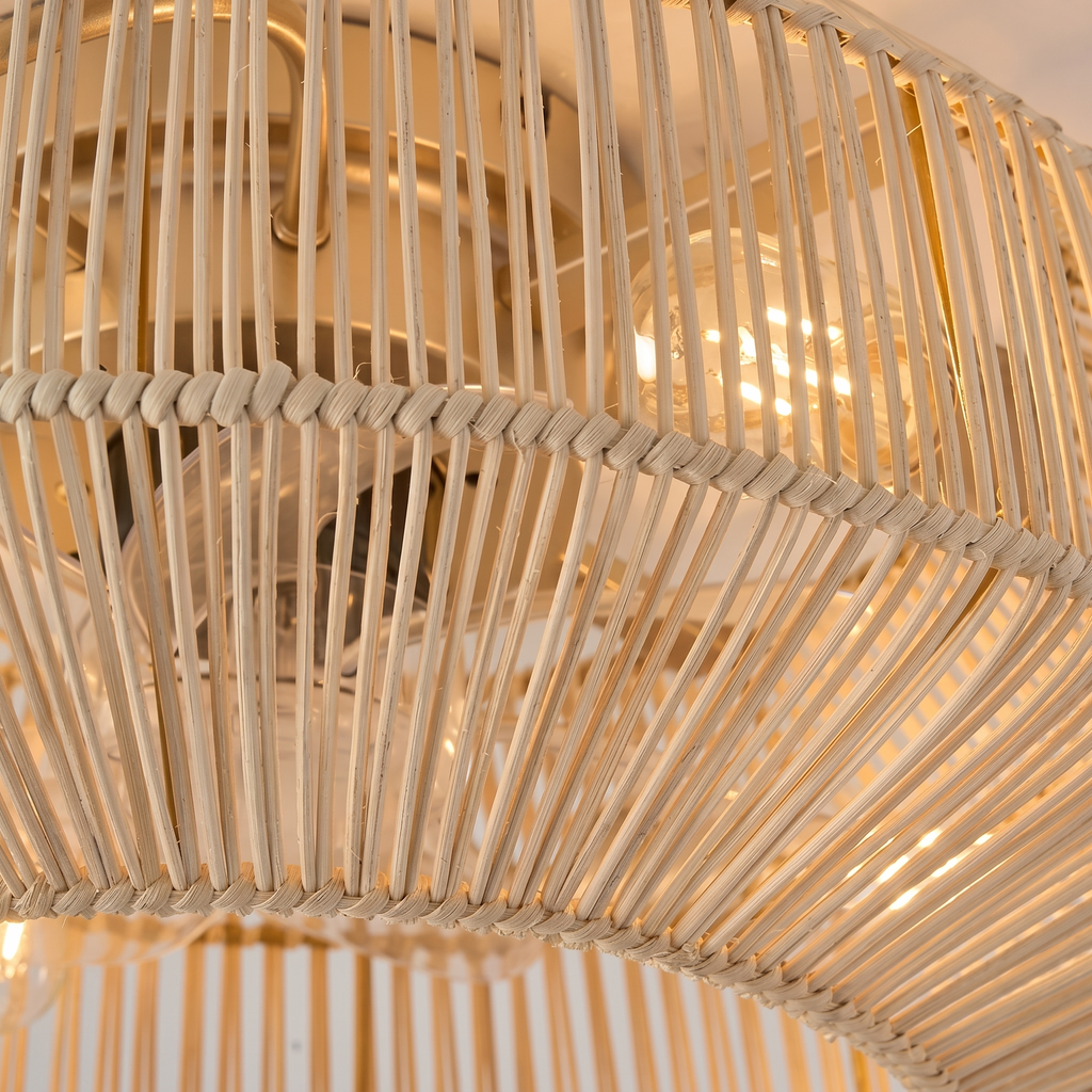 Ventilateur plafond silencieux bambou tressé | Kaya