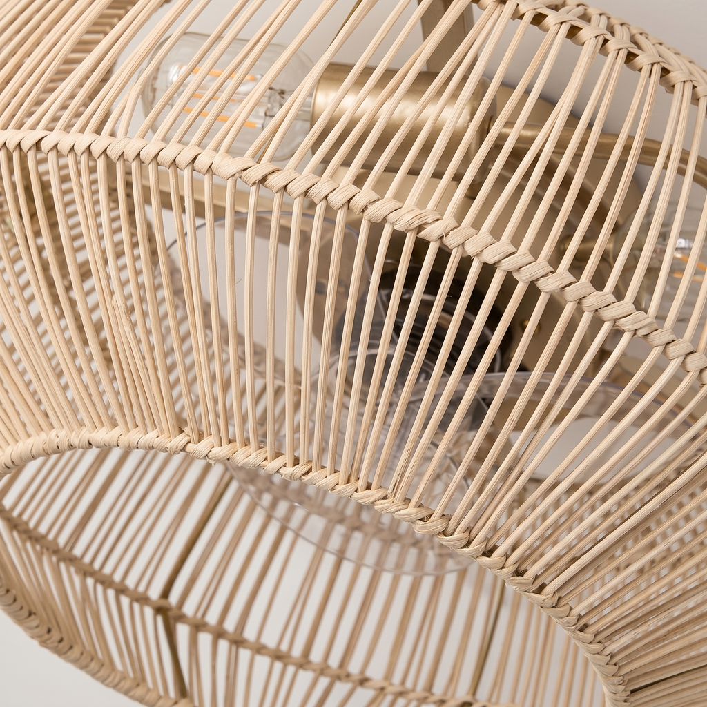 Ventilateur plafond silencieux bambou tressé | Kaya