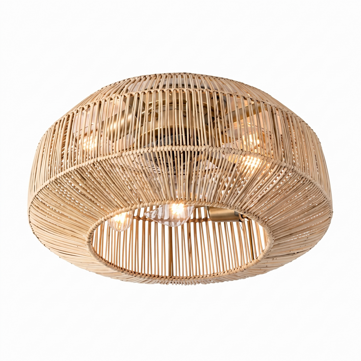 Ventilateur plafond silencieux bambou tressé | Kaya
