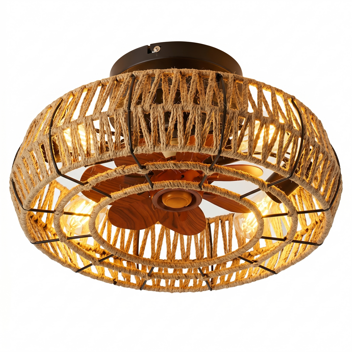 Ventilateur plafond silencieux cage corde | Nira