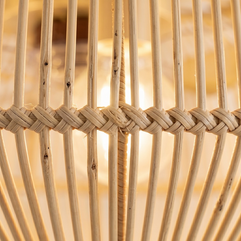 Ventilateur plafond silencieux bambou tressé | Kaya