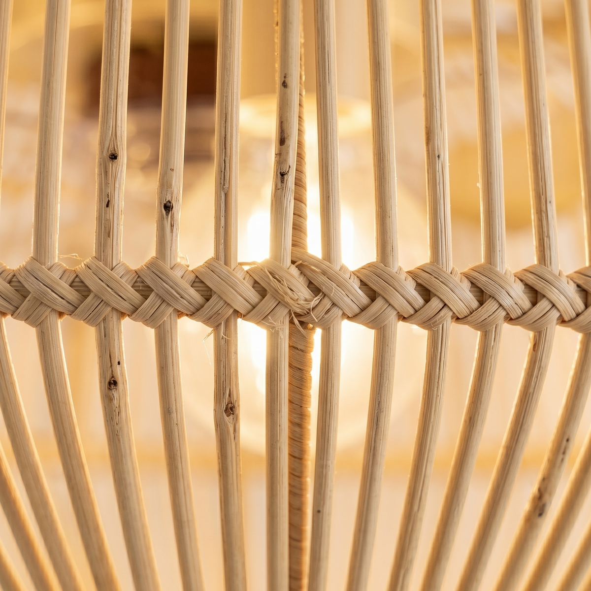 Ventilateur plafond silencieux bambou tressé | Kaya