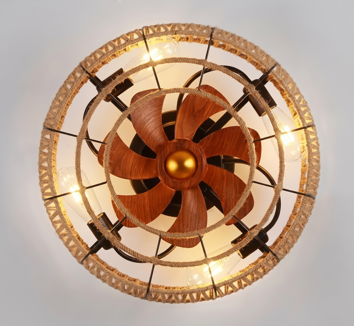 Ventilateur plafond silencieux cage corde | Nira