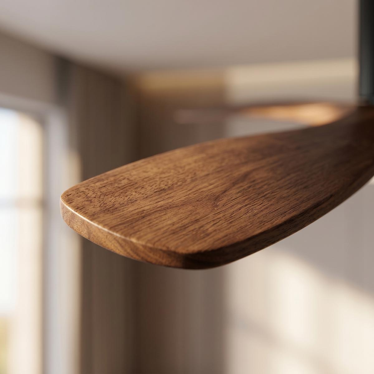 Ventilateur plafond silencieux pales bois noir | Nokta